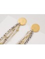 Pendientes ACERO de cadenas doradas y plateadas co