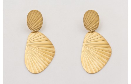 Pendientes ACERO perno estriado y ala de mariposa 