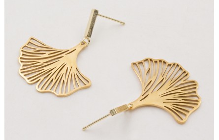 Pendientes ACERO de perno de liston con hoja de gi