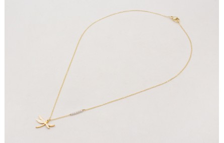 Collar solitario de ACERO con libelula esmaltada b