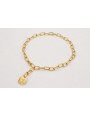 Collar ACERO cadena dorada eslabones,eslabon cosid