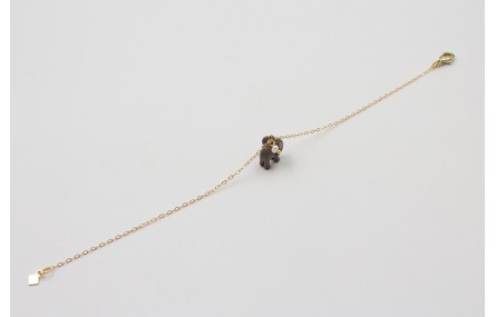 Pulsera cadena eslabón pequeño dorado con colgante