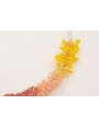 Collar hilo dorado con ramas de abalorio amarillo,