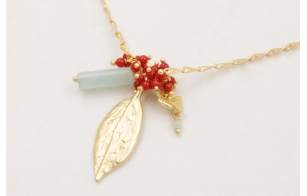 Collar cadena eslabón ovalado dorado mate centro b