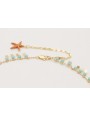 Collar cadena  colgante bola turquesa y estrella d