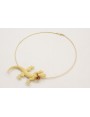 Collar hilo flexible dorado mate con lagarto grand