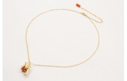 Collar cadena eslabón pequeño con colgante tigre y