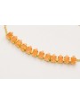 Pulsera cadena strass cristal naranja con cadena e
