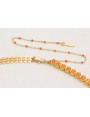 Collar cadena de strass cristal naranja y cadena l