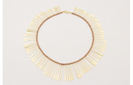 Gargantilla con gotas planas distintos tamaños dor