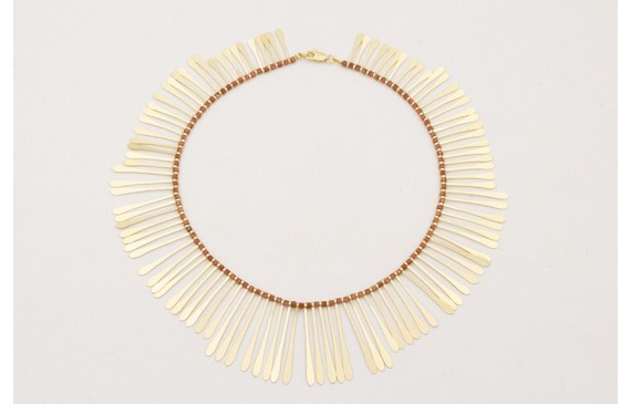 Gargantilla con gotas planas distintos tamaños dor