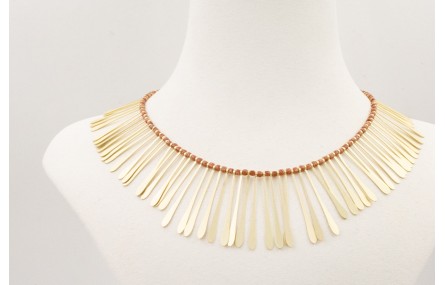 Gargantilla con gotas planas distintos tamaños dor