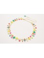 Collar esmaltitos de colores con cadena eslavón ov