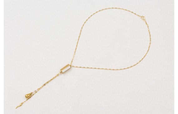 Collar ACERO INOX. Con cadena eslabón ovalado con 