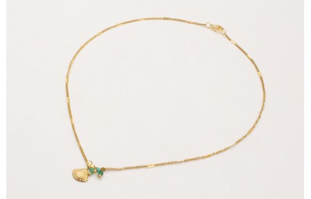 Solitario HACER INOX. Con cadena eslabón plano con