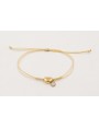 Pulsera ACERO INOX. Hilo metalico color dorado con
