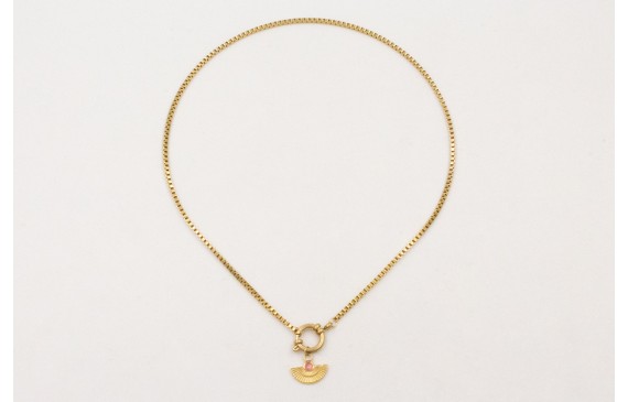 Collar ACERO INOX. Cadena eslabón cuadrado con col