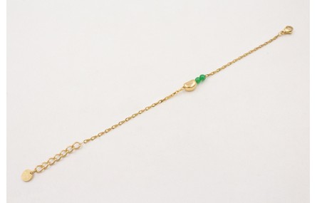 Pulsera ACERO INOX. Cadena eslabón gota zig-zag co