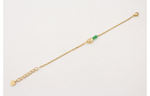 Pulsera ACERO INOX. Cadena eslabón gota zig-zag co