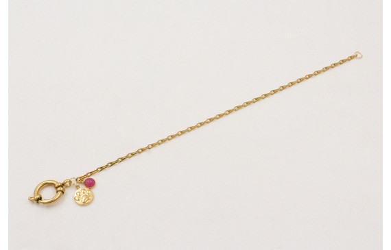 Pulsera ACERO INOX. Cadena eslabón gota zig-zag co