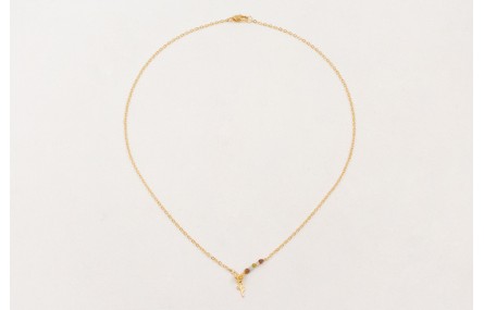 Collar ORO 18K. Cadena eslabón pequeño con colgant