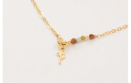 Collar ORO 18K. Cadena eslabón pequeño con colgant