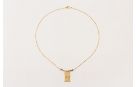 Collar ORO 18K. Cadena eslabón pequeño con colgant