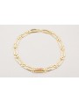 Collar cadena eslabones rectangular dorado con cad