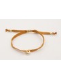 Pulsera seda natural casida color mostaza con koal