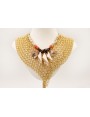 Collar malla pico con colgante scaracolas bordes d
