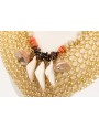 Collar malla pico con colgante scaracolas bordes d