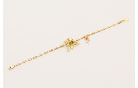 Pulsera cadena strass cristal rectangular con colg