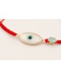 Pulsera hilo rojo con nudo serpiente, pieza ojo tu
