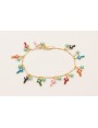 Pulsera cadena estrellas con ojos turcos y colgand