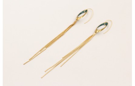 Pendientes gancho sencillo con ovalo biselado esma