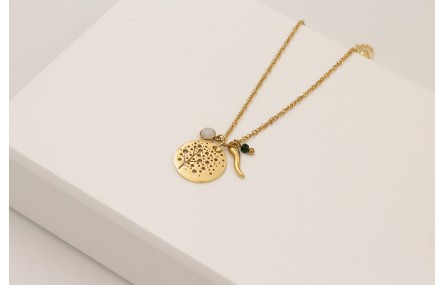 Collar cadena eslabón retorcido acero inoxidable c