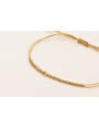 Pulsera hilo macramé dorado con mini facetas dorad