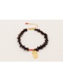 Pulsera chips coral marrones con micro tubo coral 