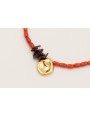 Pulsera micro tubo coral y chips coral marrones co