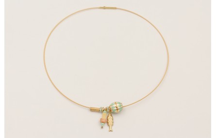 Collar espiral acero inoxidable con barrilete esma