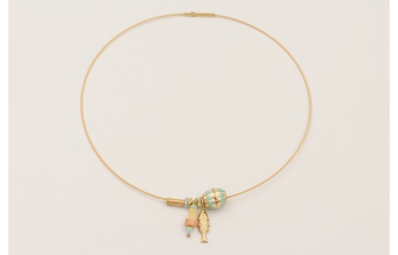 Collar espiral acero inoxidable con barrilete esma