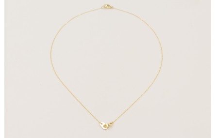 Solitario cadena eslabón pequeño con colgante espo