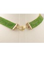 Collar cadena strass verde con mariposa naranja, f