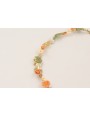 Collar rigido con flores de resina de coral, bolit