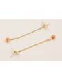Pendientes lazada con cadena de strass mini crista
