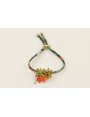 Pulsera liberti flores tonos verdes con burruño mi
