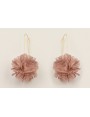 Pendientes eslabón con flores 6 pétalos moldeables