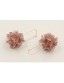 Pendientes eslabón con flores 6 pétalos moldeables