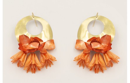 Pendientes gancho sencillo con disco donut lenteju