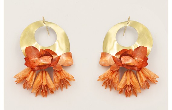 Pendientes gancho sencillo con disco donut lenteju